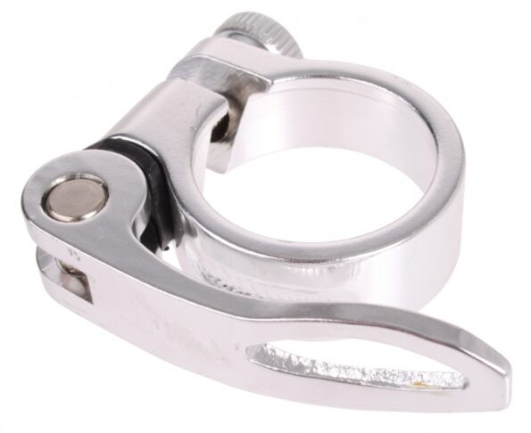 amigo zadelpenklem met snelspanner 318 mm zilver 102403