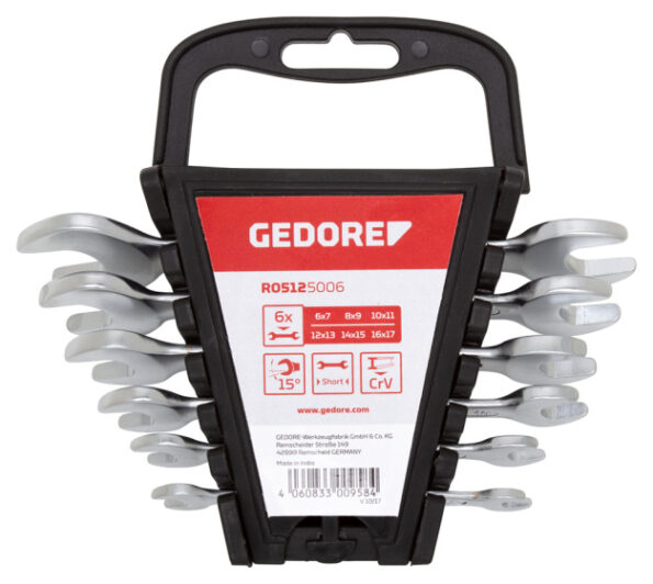 gedore red dubbele steeksleutelset 6 delig 6 17 mm kort zwart 1024872 1705324083