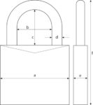 Cijferslot 145/20 Massief Aluminium Zilver