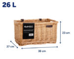 fietsmand 26 liter riet naturel