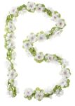 Bloemenstreng Flower Garland 120 cm wit