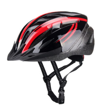 Helm unisex rood/zwart maat 58-61 cm (L)