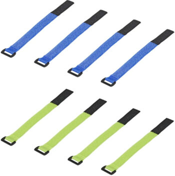 kabelbinders klittenband 8 stuks blauw/groen